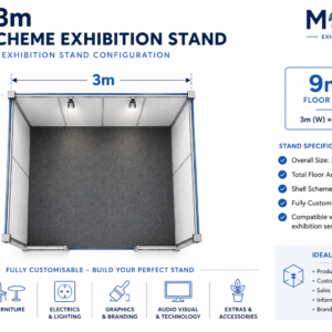 3m × 3m Shell Scheme Exhibition Stand