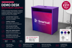 Demo Desk with Front Graphic