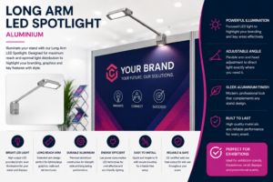 Long Arm LED Spotlight – Aluminium