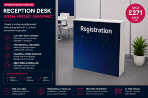 Reception Desk with Front Graphic