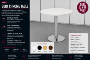 Surf Chrome Table